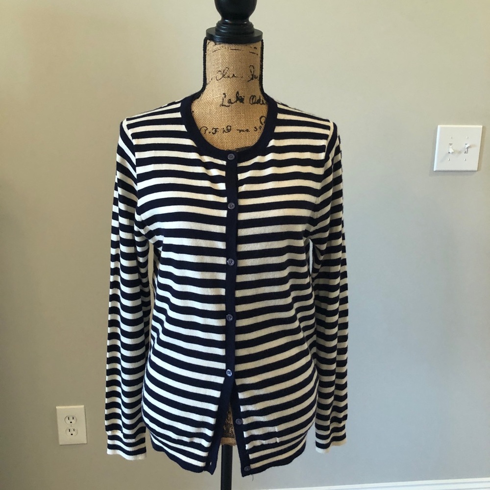 Gap wool striped cardigan